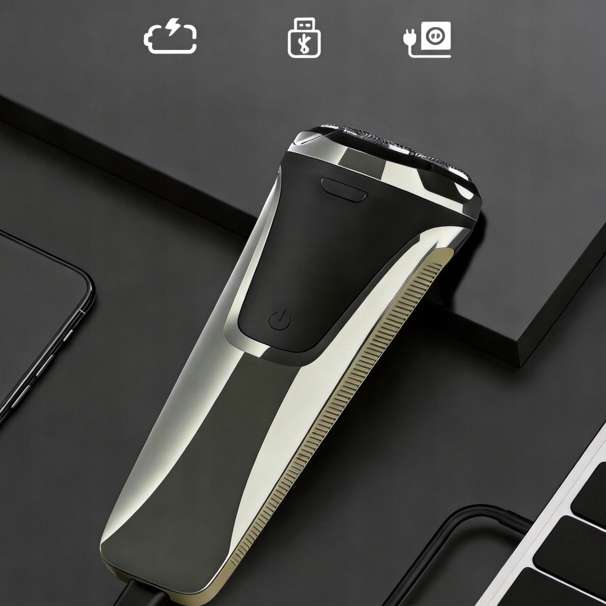 ELECTRIC MEN'S SHAVER Wireless FACIAL HAIR RAZOR +TRIMMER Brand no brand