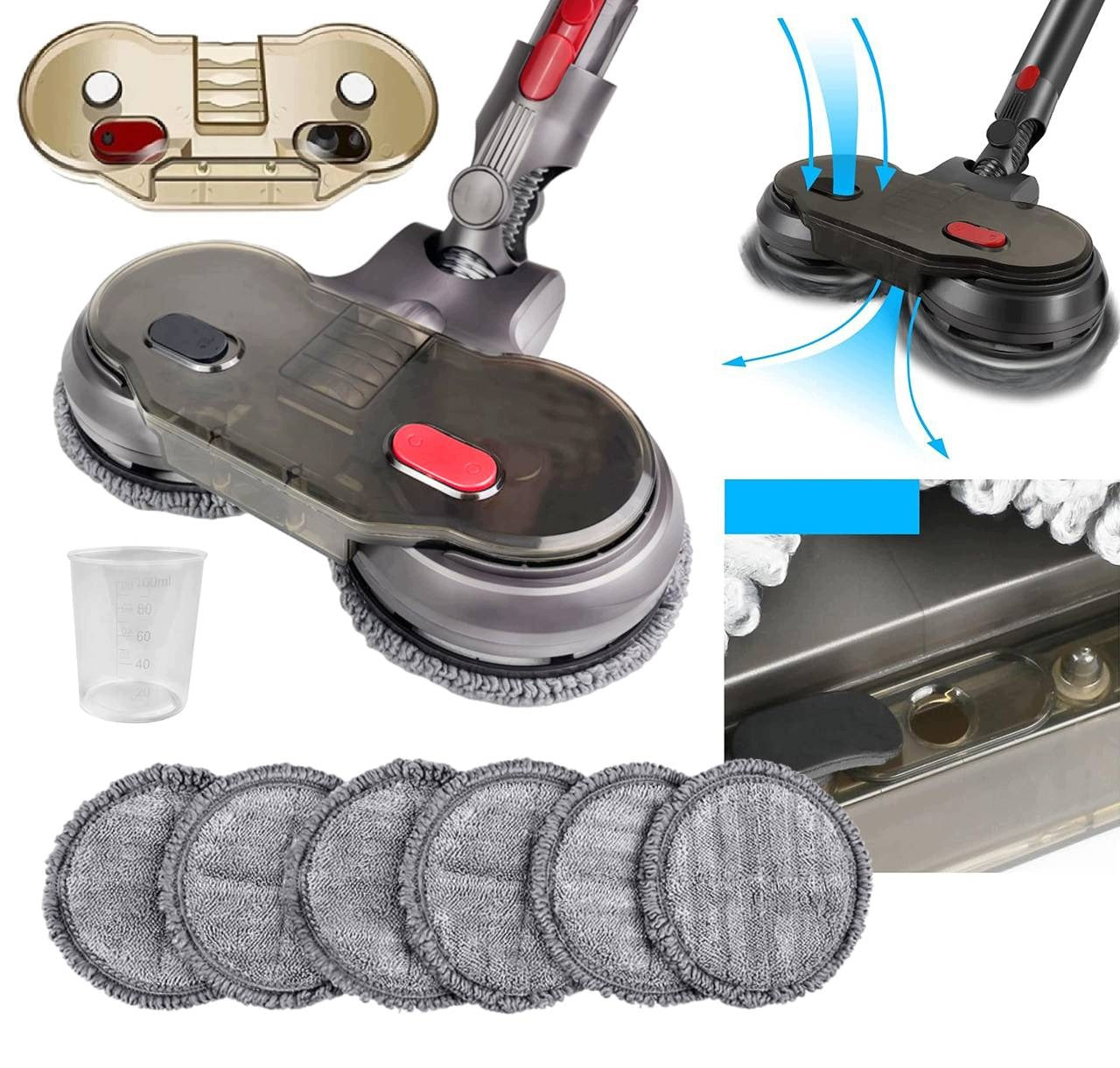 ELECTRIC MOP OVERLAY FOR DYSON V7, V8, V10, V11 and V15 2in1