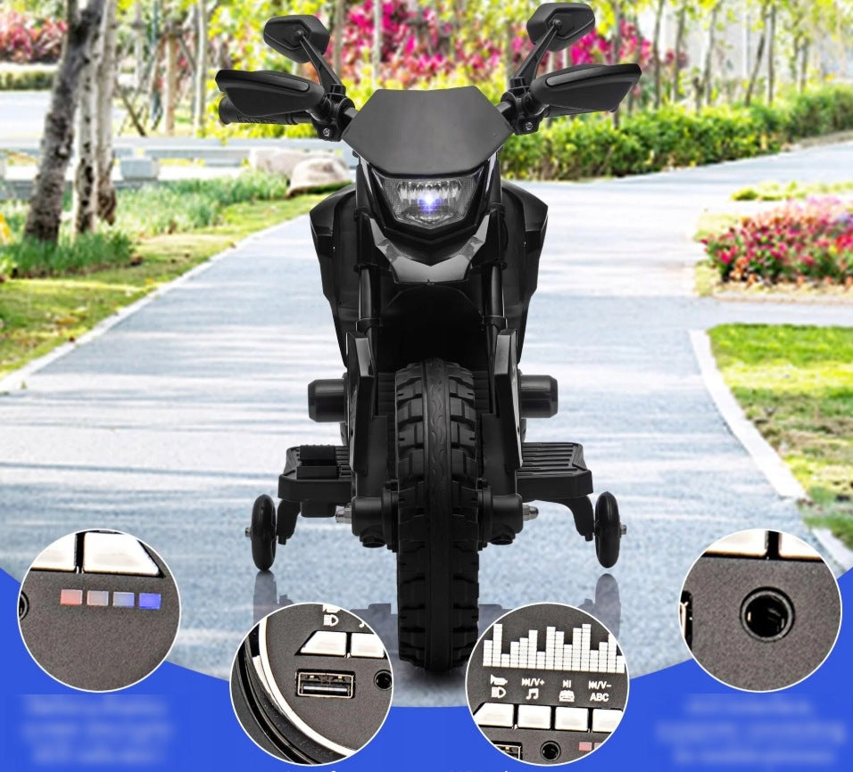 ELECTRIC MOTOR FOR CHILDREN 6V MOTORBIKE BATTERY LED MUSIC Manufacturer code PTG_336T