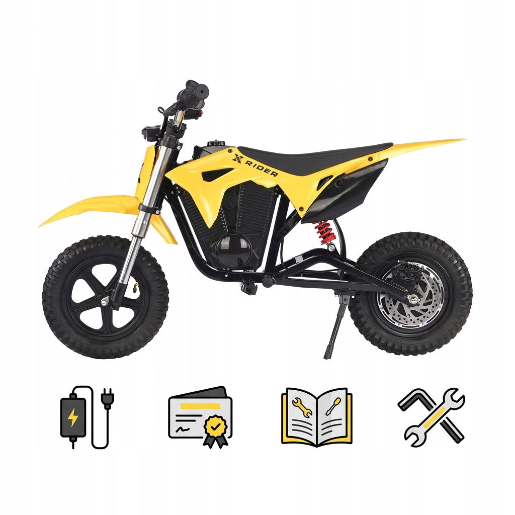ELECTRIC MOTOR FOR CHILDREN YELLOW MINI CROSS