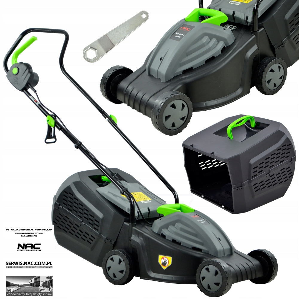 ELECTRIC MOWER NAC 1200 IN WIDTH 32 CM INDUCTION MOTOR BASKET 35 L