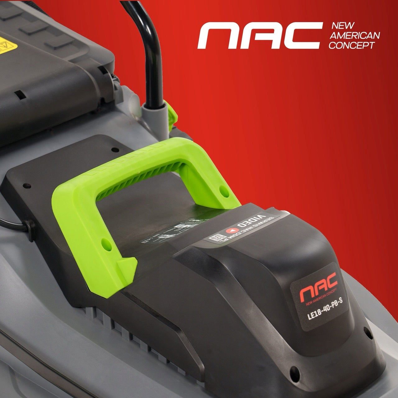 ELECTRIC MOWER NAC 1800W 40CM BASKET 30L LIGHT REAR EJECTION AND FOR BASKET Engine power 1800 W