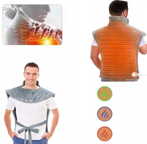 ELECTRIC NECK HEATING PAD NECK SHOULDERS HEATER COLLAR 120W Medical device no