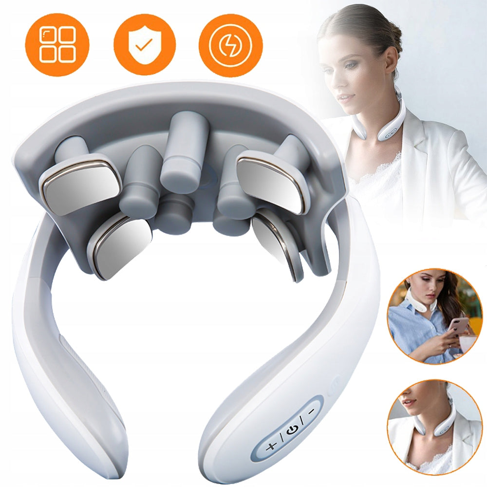 ELECTRIC NECK MASSAGE DEVICE WITH HEAT, 15 INTENSITY LEVELS