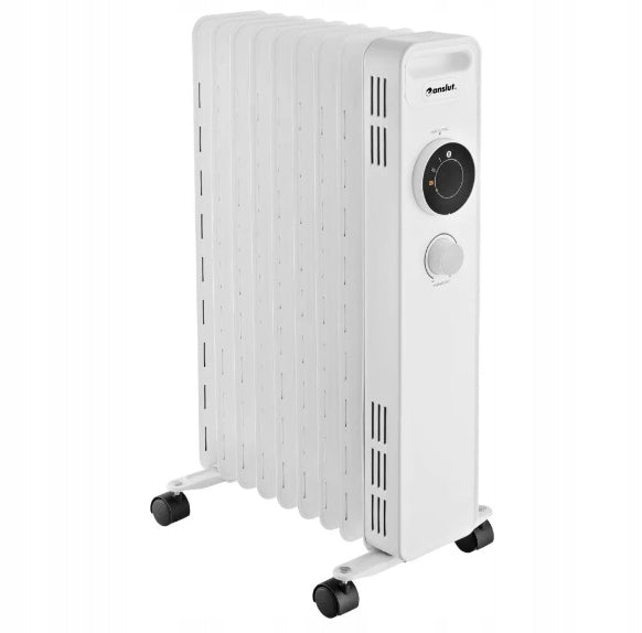 ELECTRIC OIL HEATER ON WHEELS 230V 2000W Depth 280 mm