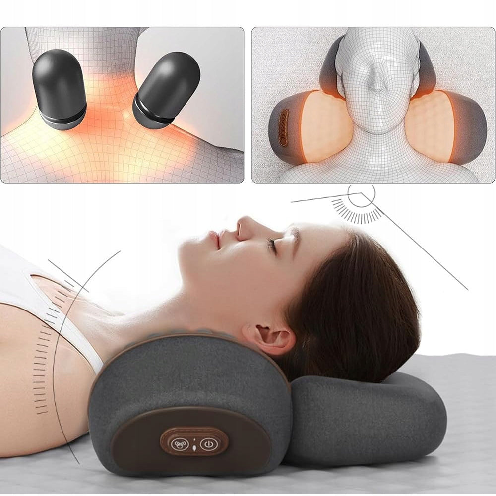 ELECTRIC PILLOW MASSAGE NECK MASSAGER VIBRATION HEATING Manufacturer code Podgrzewana poduszka masująca na szyję