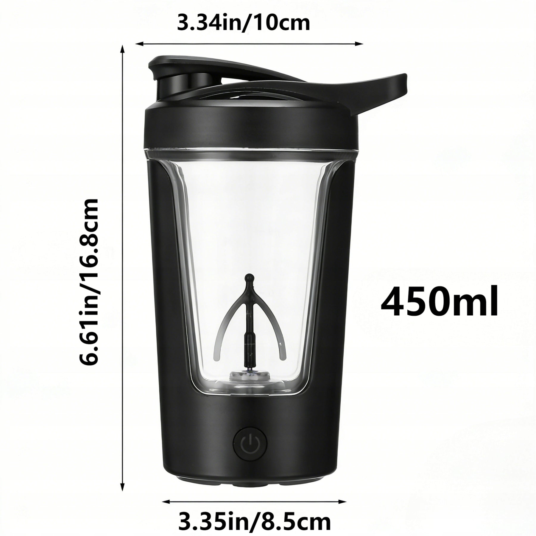 ELECTRIC PROTEIN SHAKER BOTTLE 450ML BOTTLE TRAINING BLENDER Packaging status original