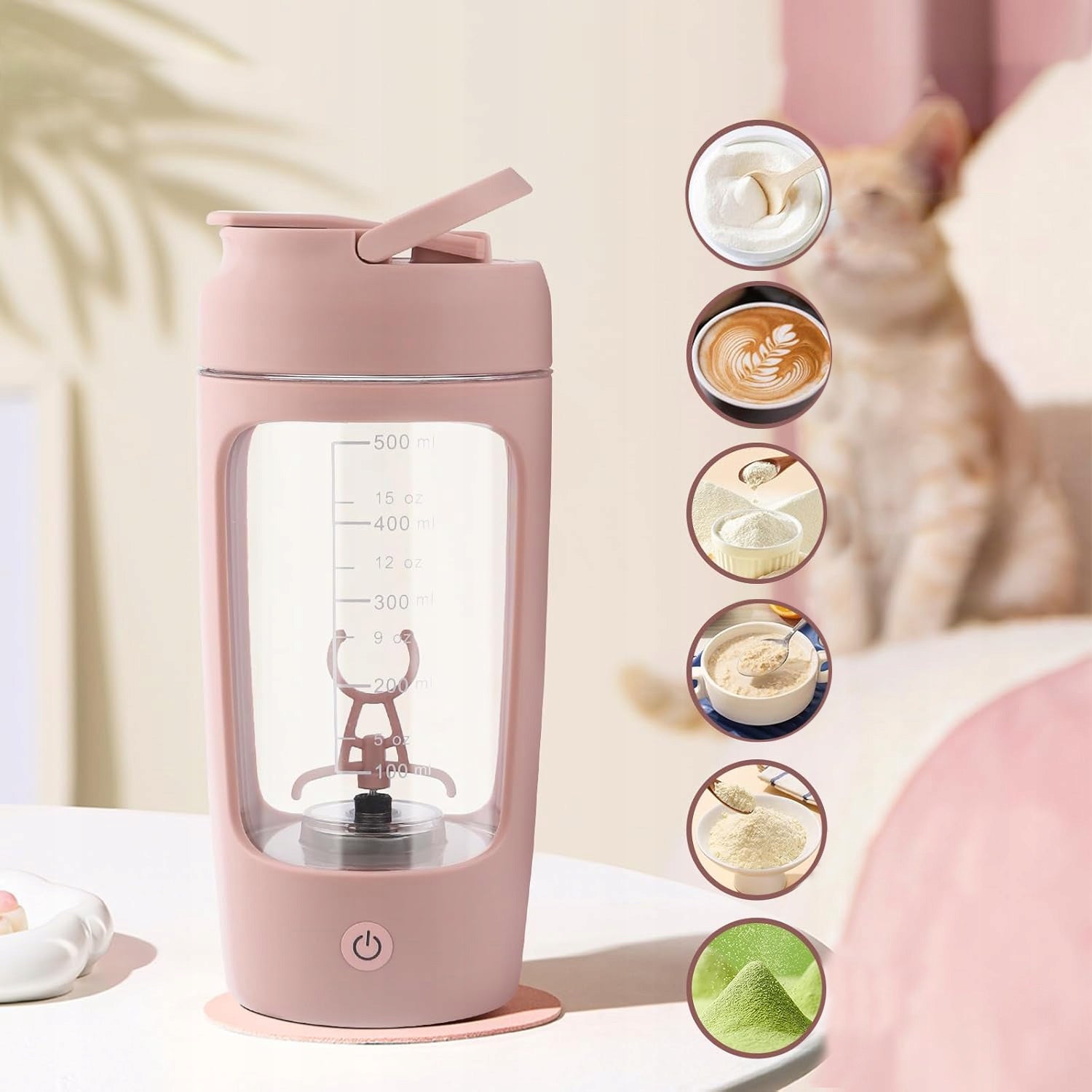 ELECTRIC PROTEIN SHAKER BOTTLE 650ML BOTTLE USB TRAINING BLENDER Packaging status original