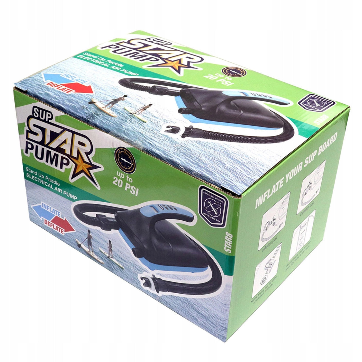 ELECTRIC PUMP FOR BOARDS SUP STAR 8 12V 20PSI Model STAR 8