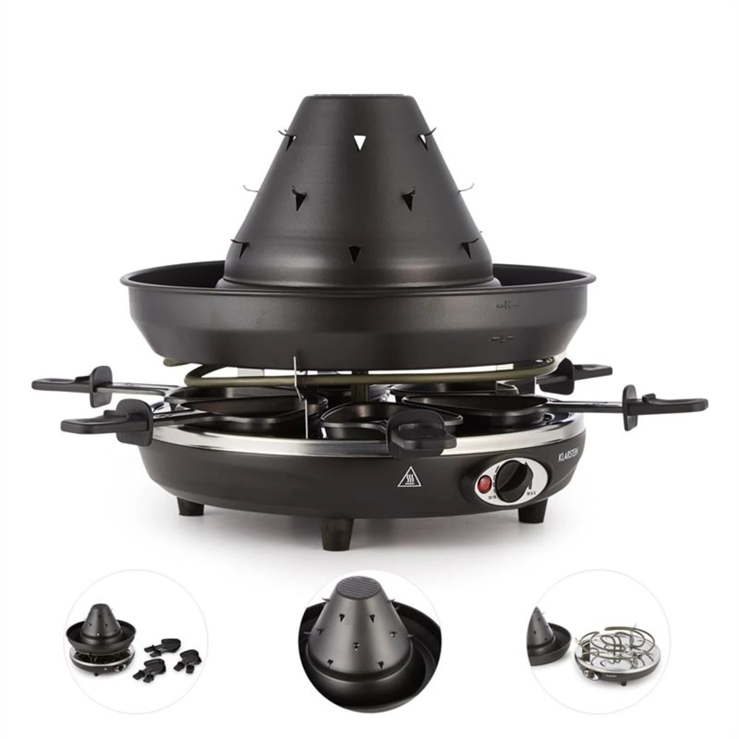 ELECTRIC RACLETTE GRILL KLARSTEIN TABLE 6 PEOPLE 1500W PANS BLACK EAN (GTIN) 4260457485539