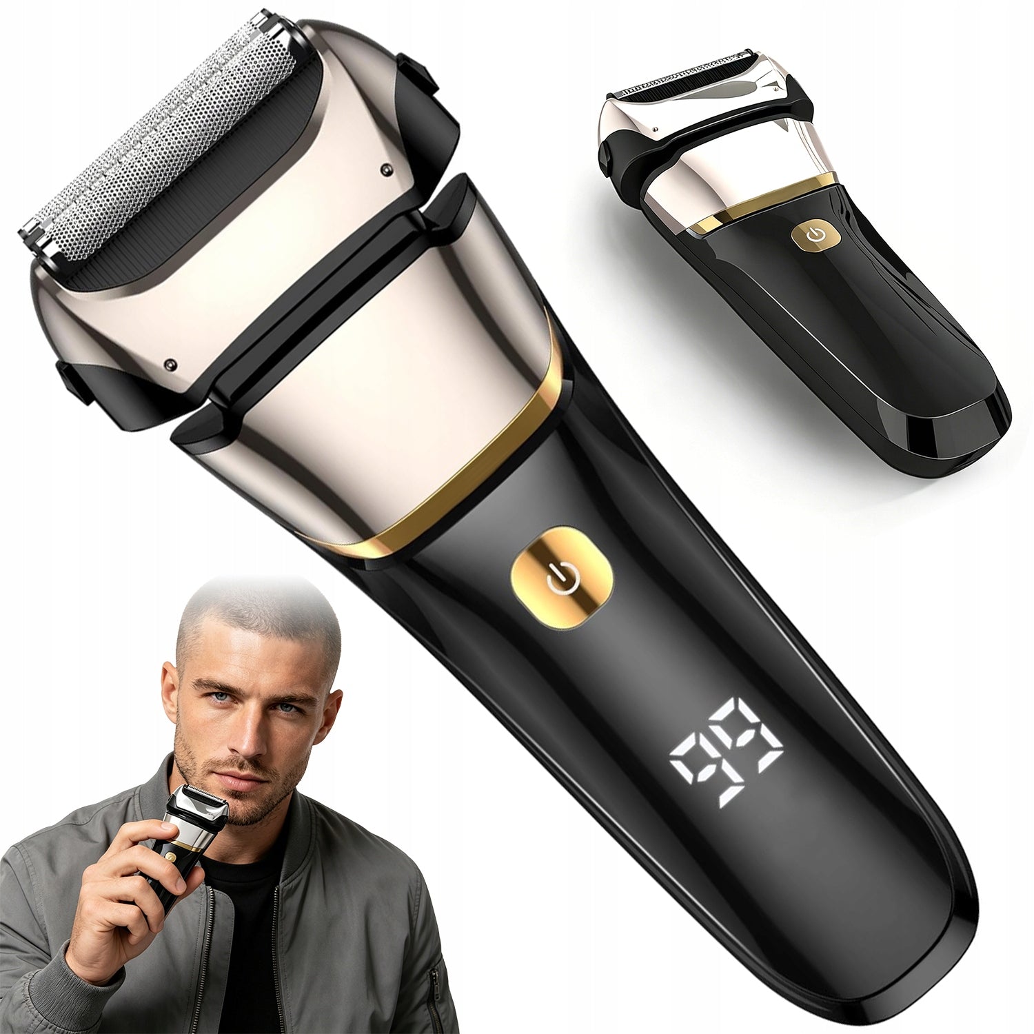 ELECTRIC RAZOR MALE WIRELESS WITH BATTERY 1500MAH
