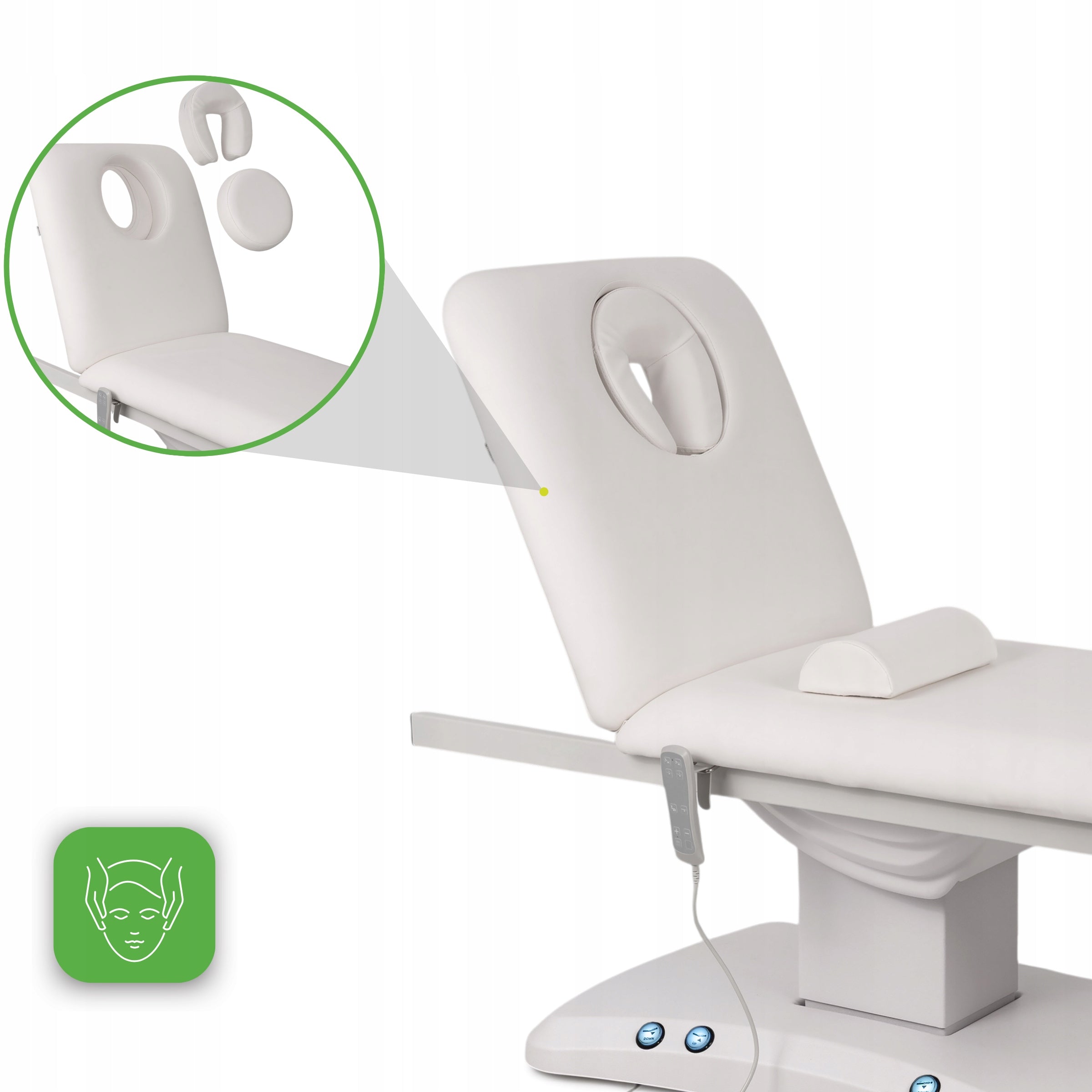 ELECTRIC REHABILITATION TABLE FOR MASSAGE ESTELLA ERGO 2 WHITE REMOTE CONTROL HABYS Brand Habys