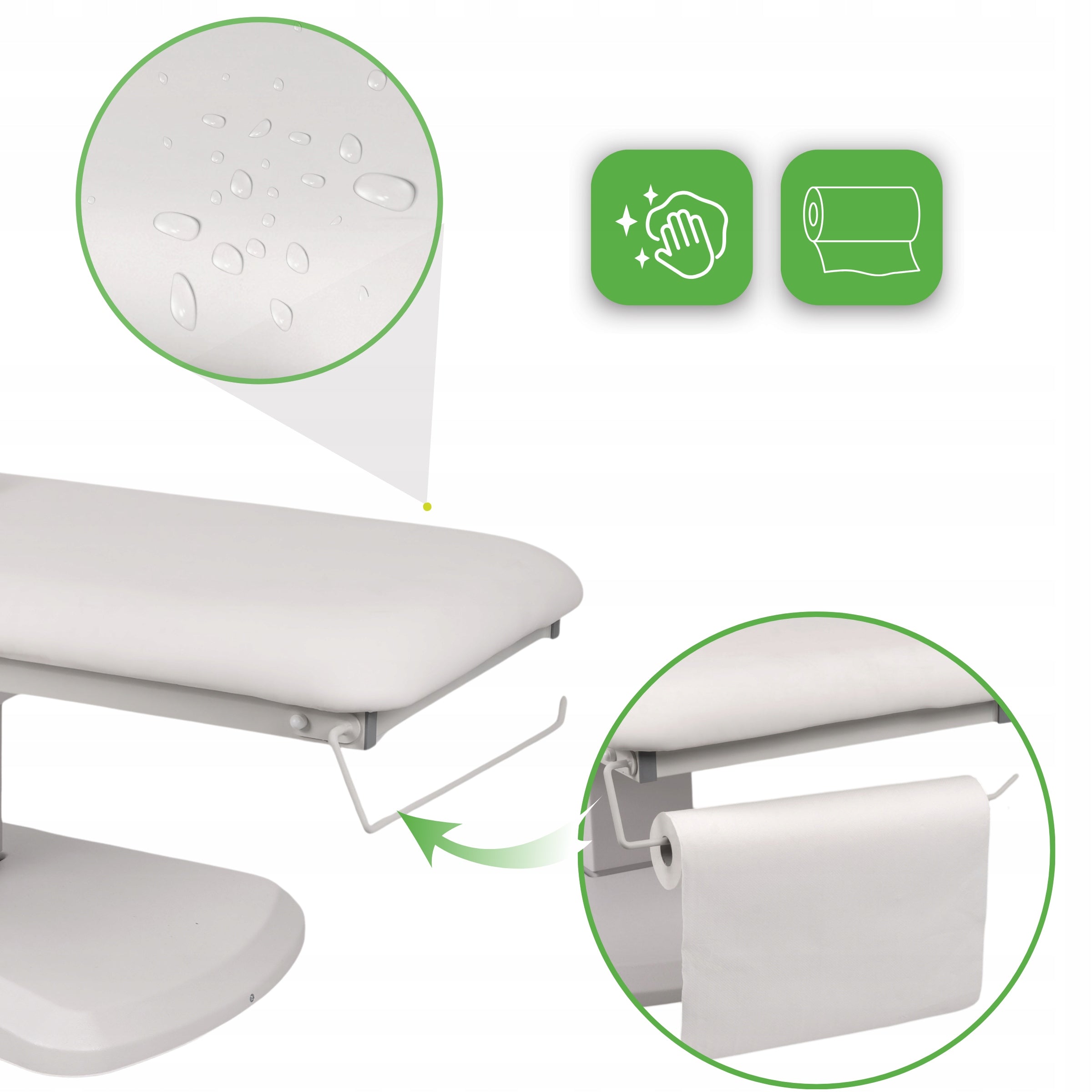 ELECTRIC REHABILITATION TABLE FOR MASSAGE ESTELLA ERGO 2 WHITE REMOTE CONTROL HABYS Frame material steel