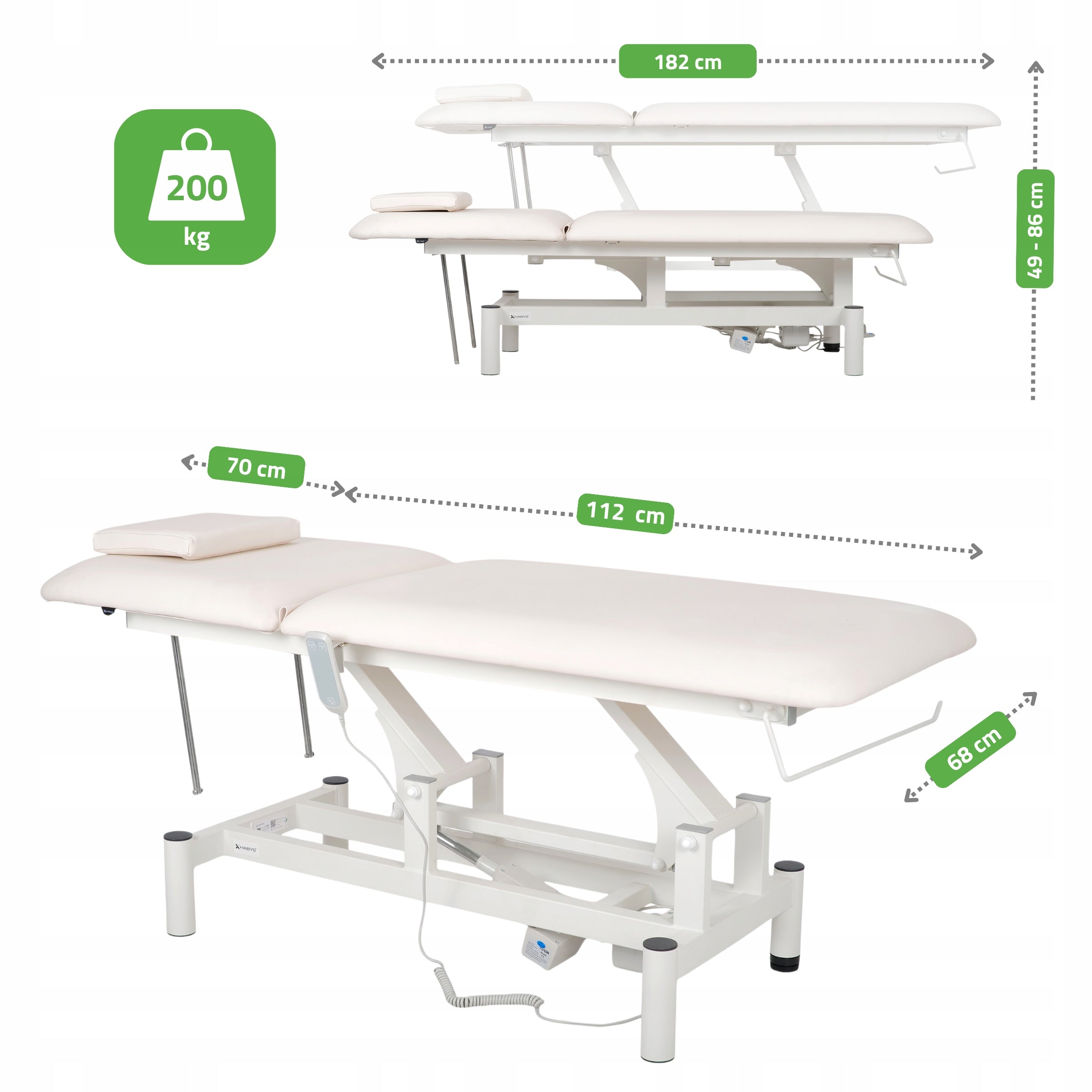 ELECTRIC REHABILITATION TABLE STATIONARY OPTIMA WHITE PILOT HABYS Medical device type medical device or in-vitro diagnostic medical device
