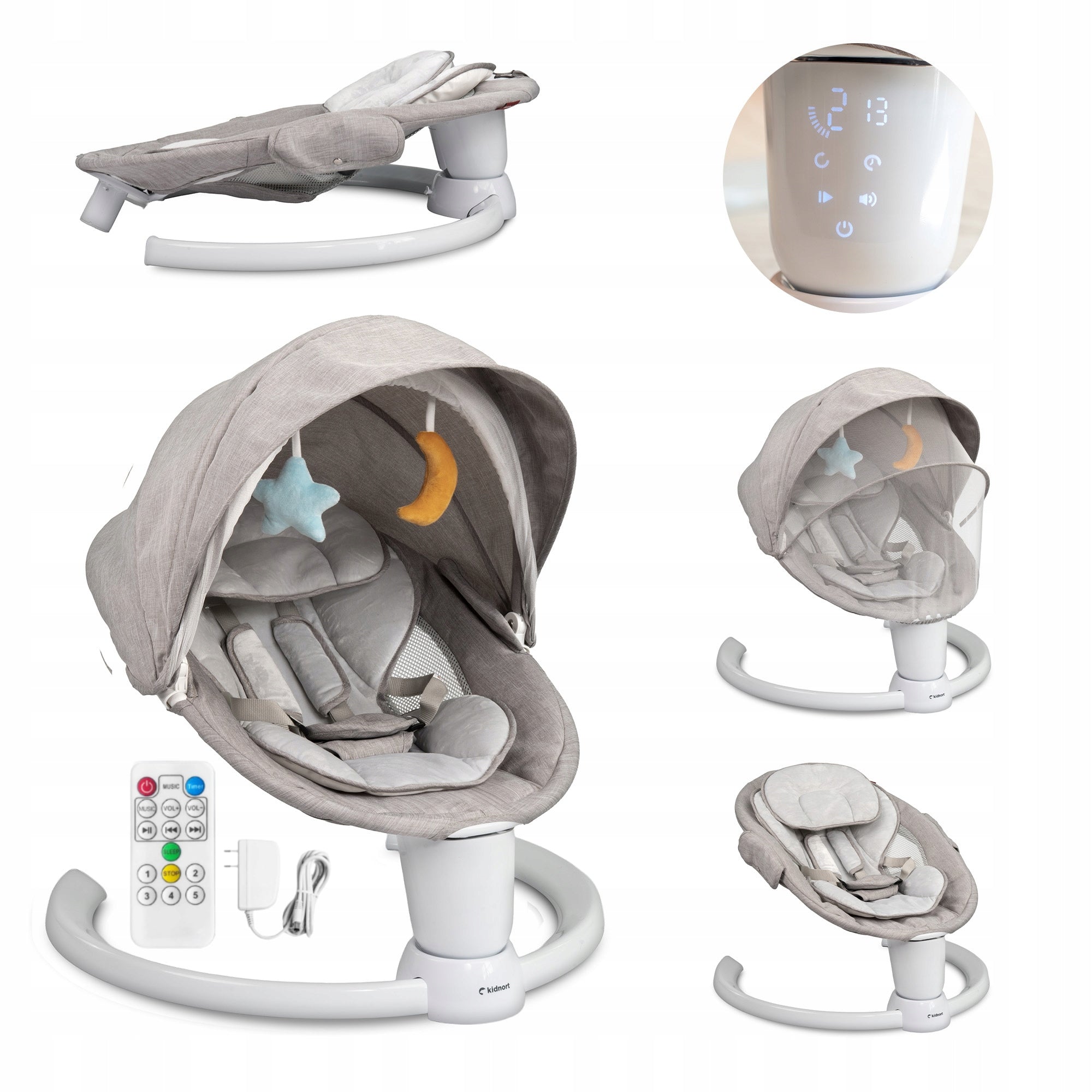 ELECTRIC ROCKER DROMA GREY KIDNORT - TOUCH PANEL