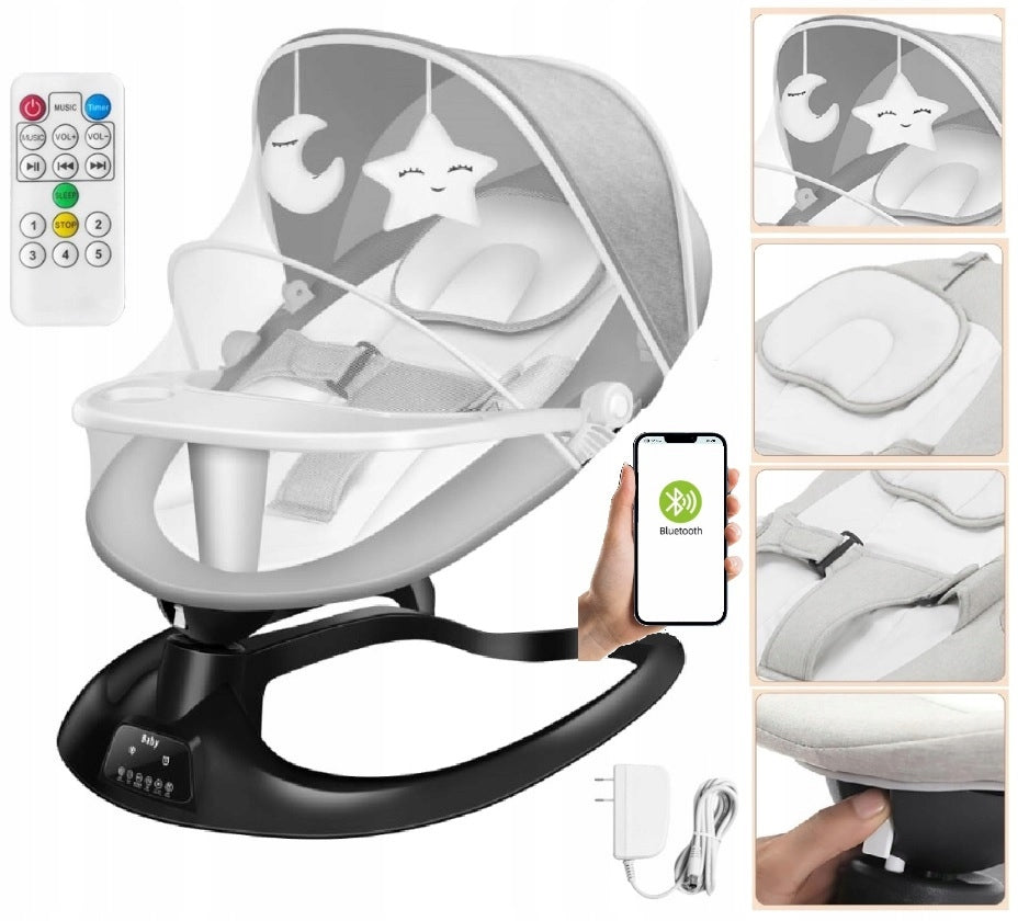 ELECTRIC ROCKER LOUNGER FOR BABY 3in1 BLUETOOTH 0 - 18 months PILOT