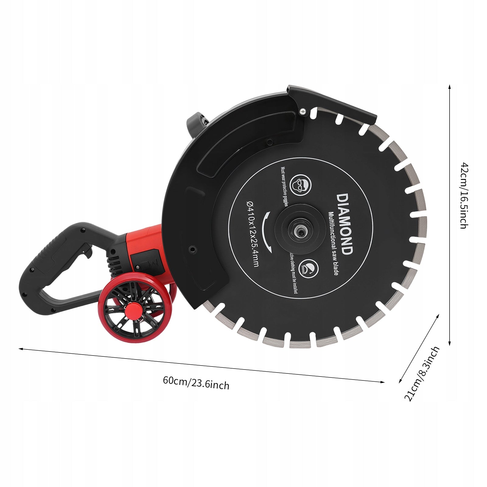 ELECTRIC SAW FOR CONCRETE/METAL/RED BRICK 4KW PURE COPPER MOTOR 410MM DISC Manufacturer code 082117