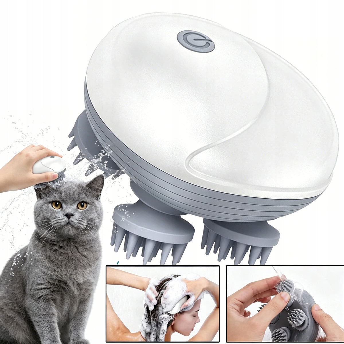 ELECTRIC SCALP MASSAGER, HAIR MASSAGER, PORTABLE HEAD MASSAGER