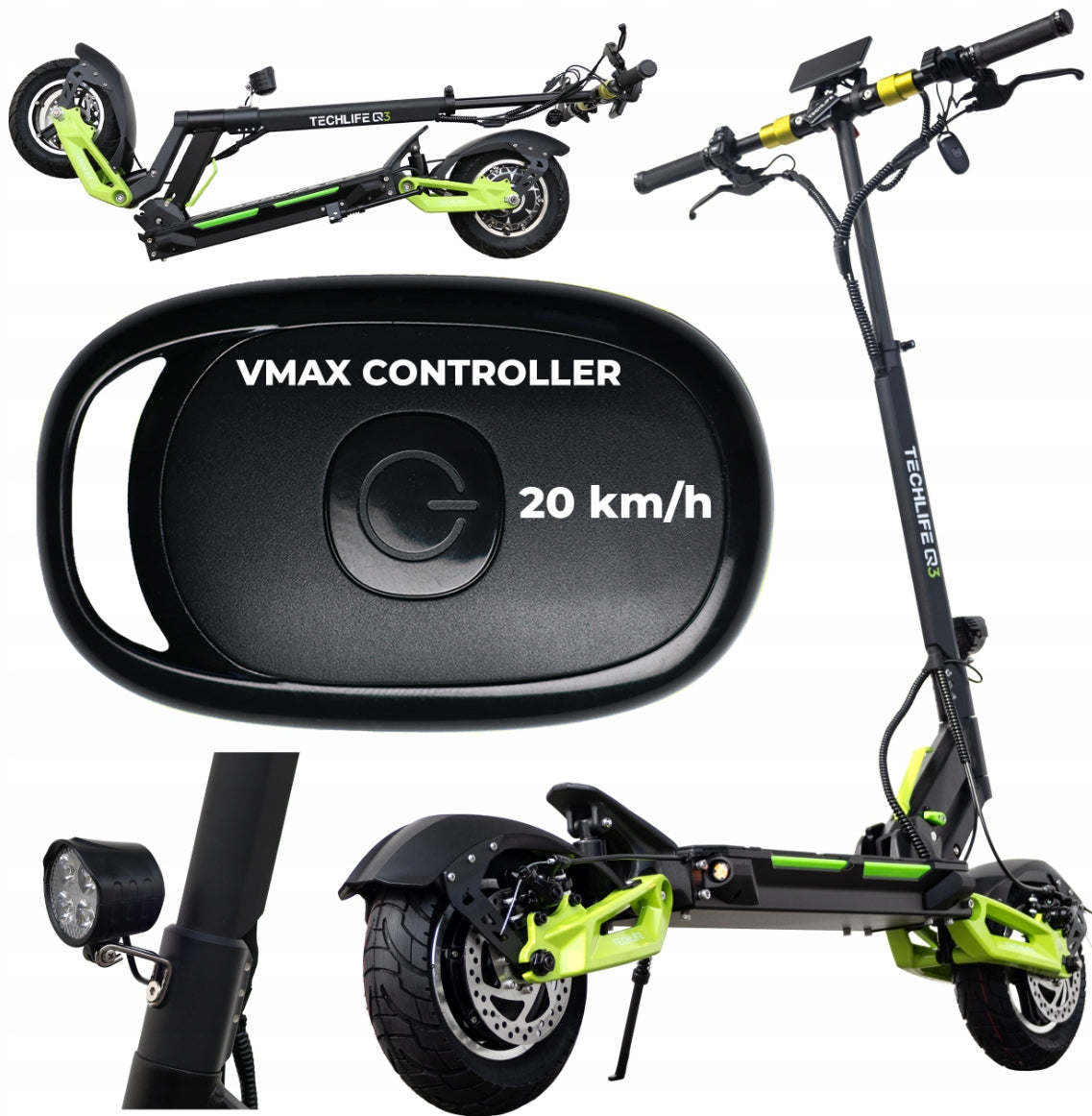 ELECTRIC SCOOTER TECHLIFE Q3 V2 2026 1365W 16,5Ah +PILOT FOR VMAX