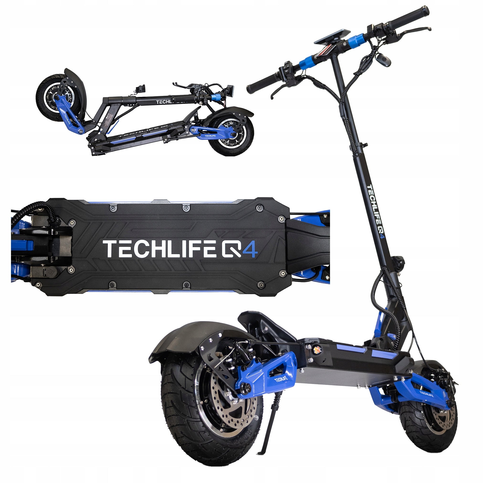 ELECTRIC SCOOTER TECHLIFE Q4 V2 2x1365W RANGE 75KM + REMOTE CONTROL VMAX Packaging status original