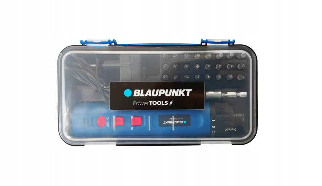 ELECTRIC SCREWDRIVER CORDLESS SCREWDRIVER 4V BLAUPUNKT SET OF 26 BITS Series Power Tools