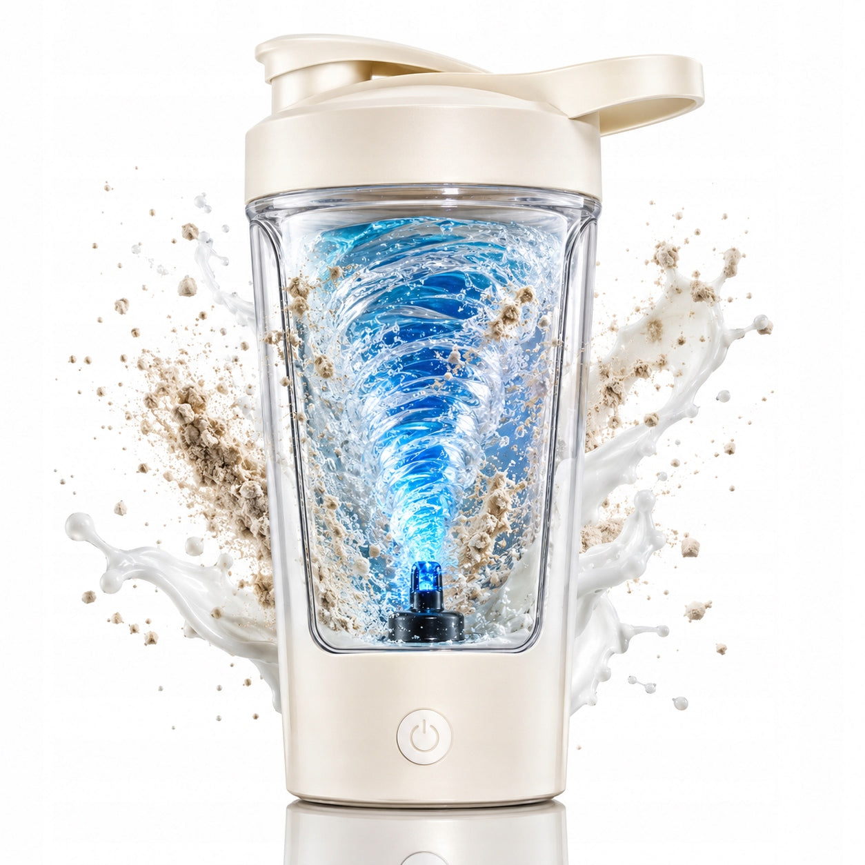 ELECTRIC SHAKER FOR PROTEINS 450ML SHAKER PORTABLE ELECTRIC USB WHITE