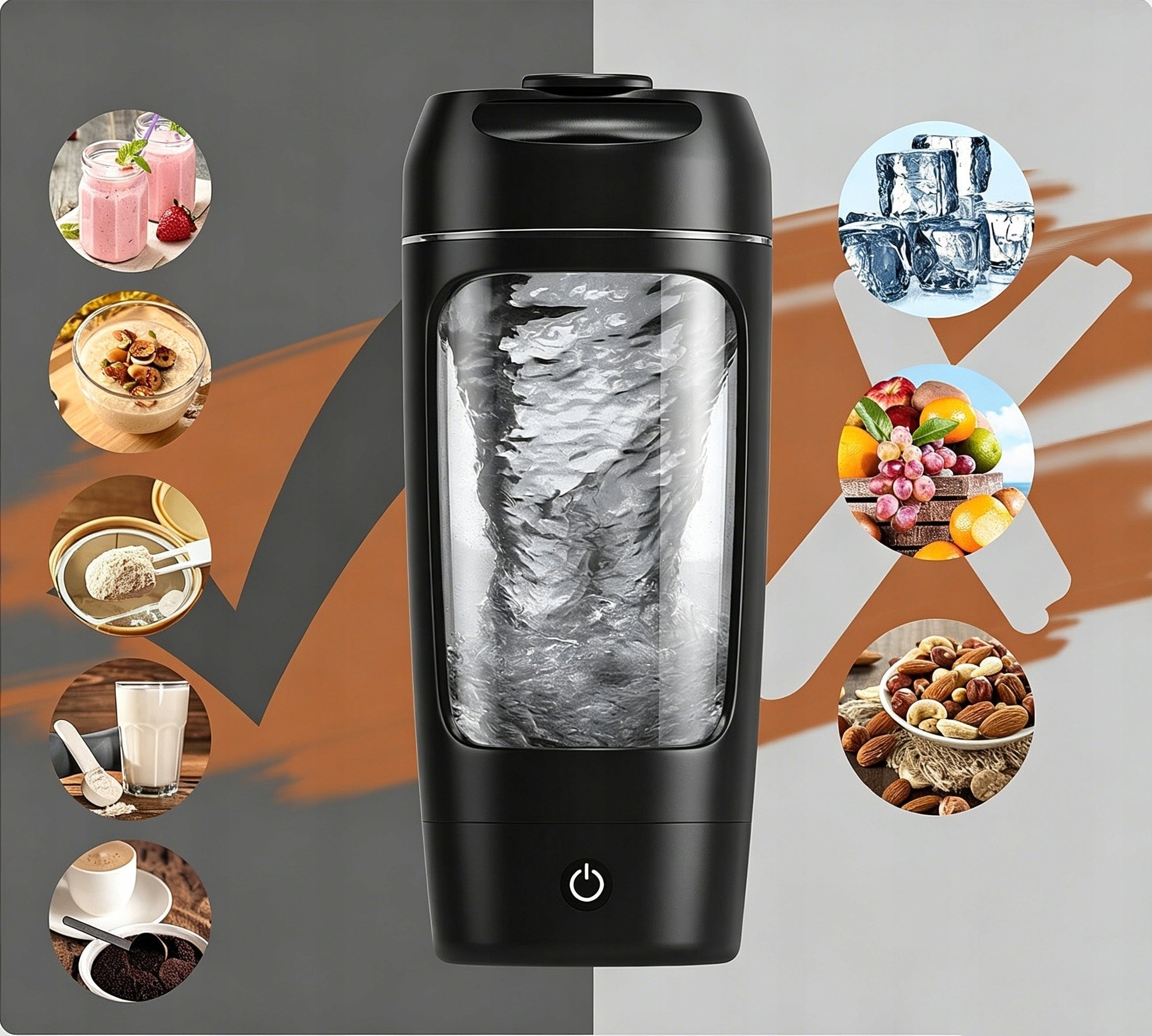 ELECTRIC SHAKER PROTEIN SUPPLEMENTS FOR GYM 450ML PORTABLE SHAKER Packaging status original