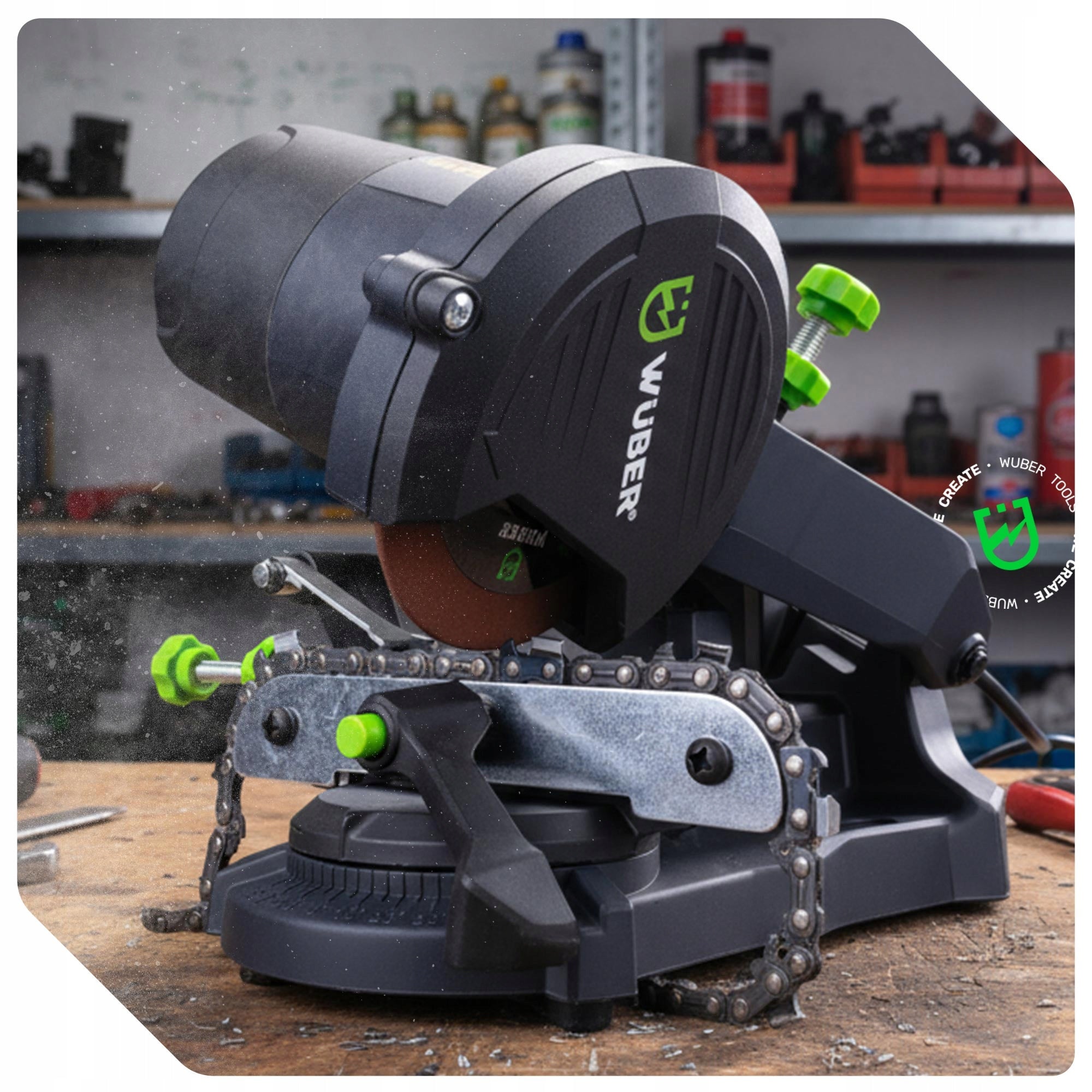 ELECTRIC SHARPENING SAW CHAIN SHARPENER + 85 IN. Maximum power 85 W