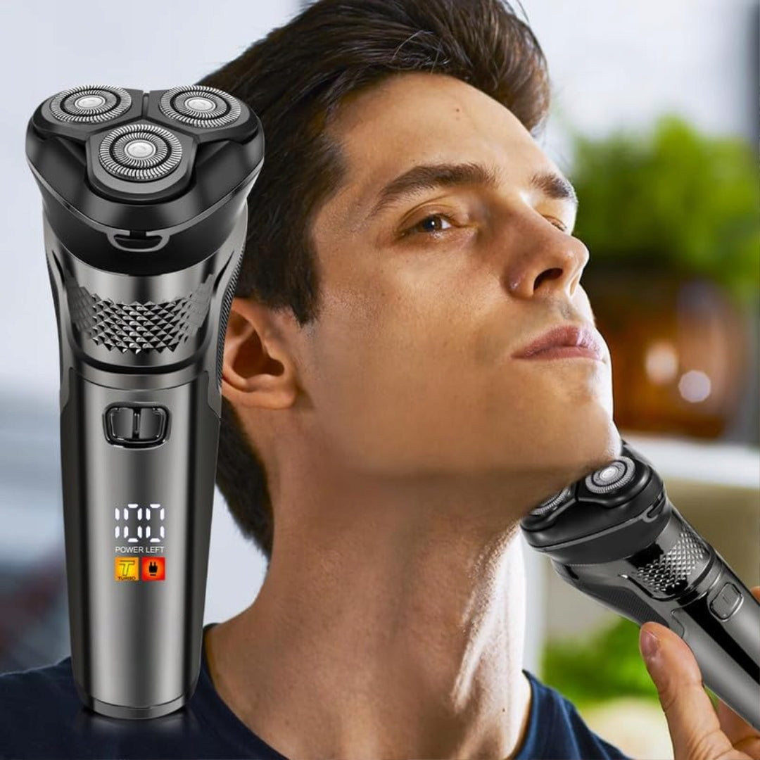 ELECTRIC SHAVER BODY BEARD TRIMMER IPX7 STATION SOLIMPIA ROTARY HIT Packaging status original