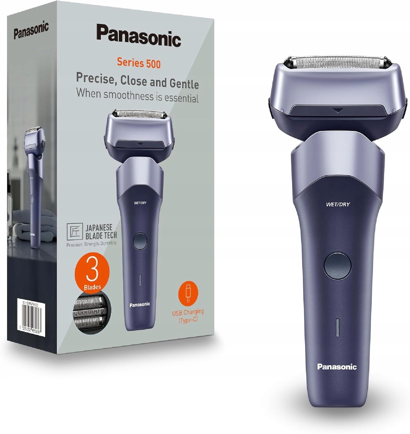 ELECTRIC SHAVER MALE 3 BLADES USB-C WET DRY LED