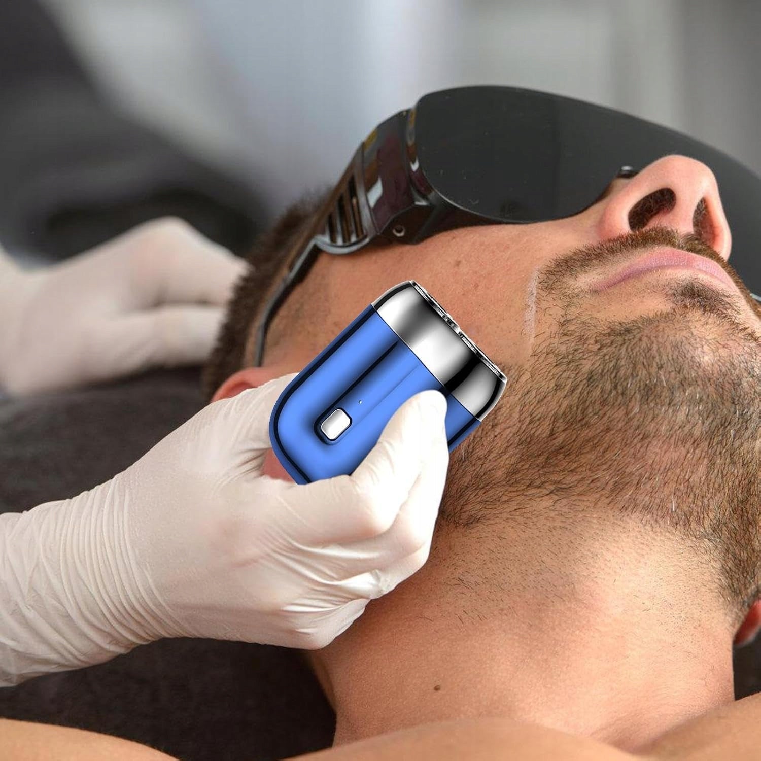 ELECTRIC SHAVER WATERPROOF ROTATING USB HEAD SKIN-FRIENDLY Dominant color green