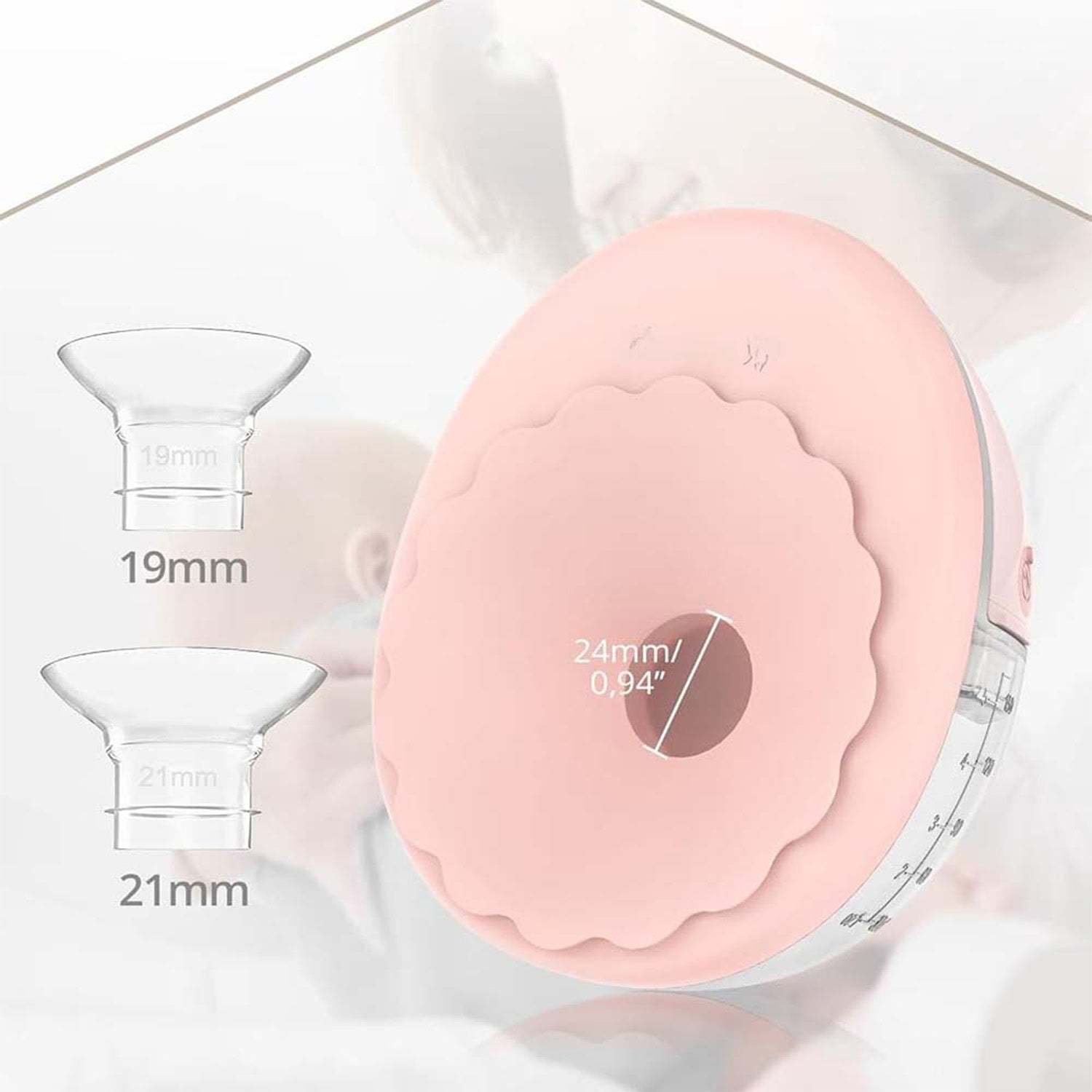 ELECTRIC SHELL BREAST PUMP WIRELESS HANDS-FREE QUIET 160ML 1200MAH Medical device no