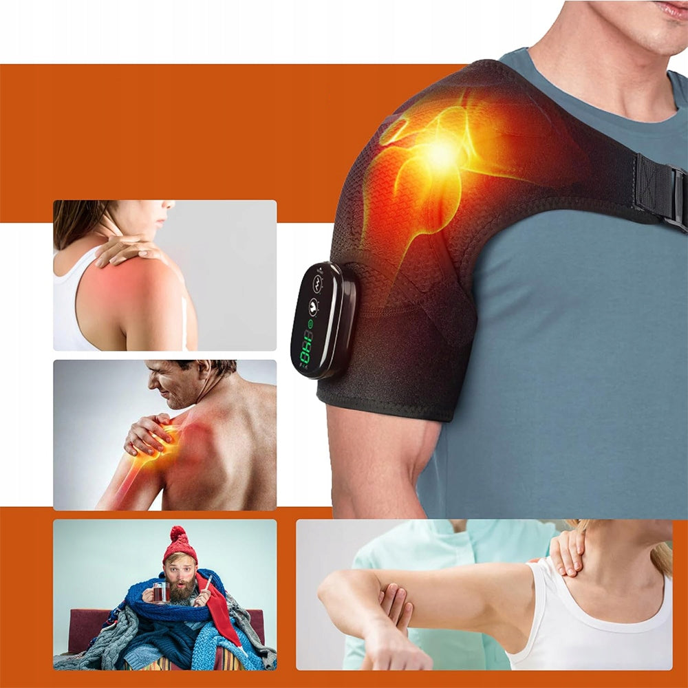 ELECTRIC SHOULDER ELBOW KNEE MASSAGER VIBRATION HEAT 3MODES 5000MAH Model Elektryczne ogrzewanie ramion