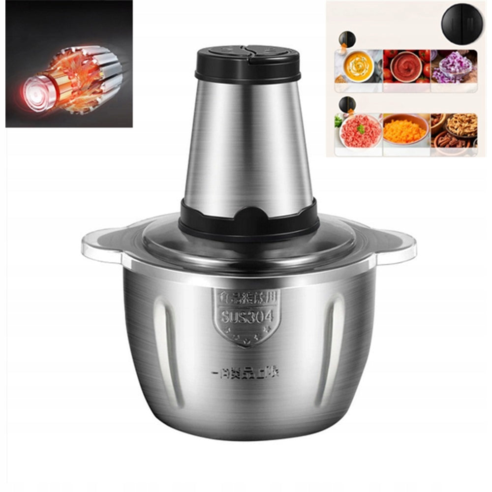 ELECTRIC SHREDDER FOR MEAT AND VEGETABLES 2L FOOD GRADE STEEL 250W 2SPEEDS Packaging status original
