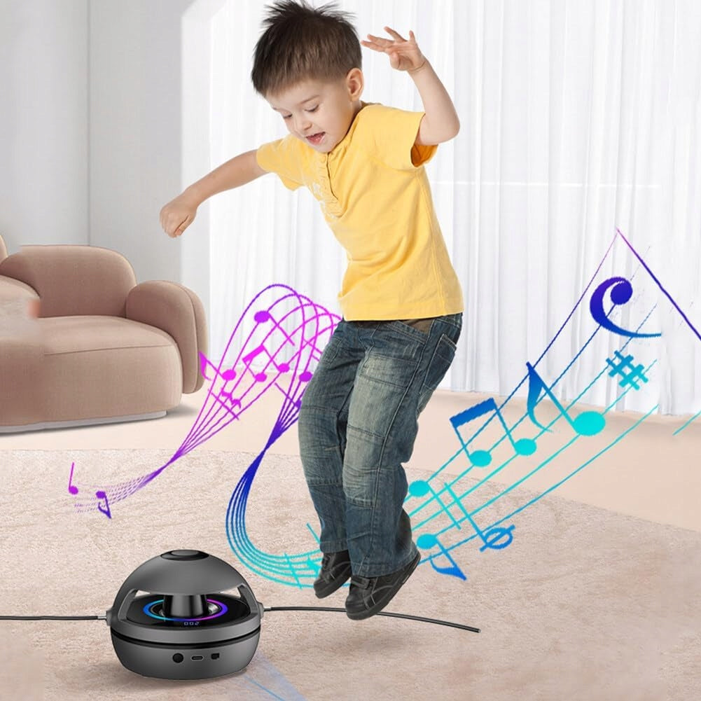 ELECTRIC SKIPPING ROPE WITH BLUETOOTH 5.1 LED 10 SPEED LEVELS Product weight with unit packaging 1 kg