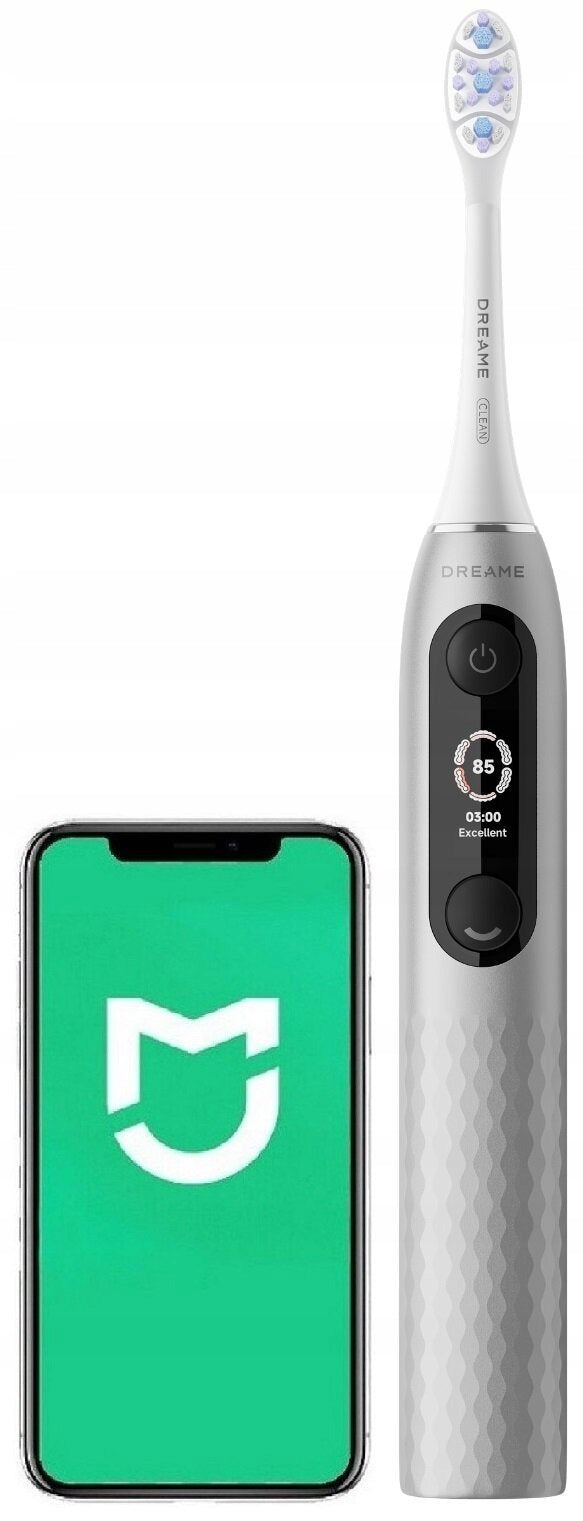 ELECTRIC SONIC TOOTHBRUSH DREAME E10F SILVER 6 TIPS Packaging status original