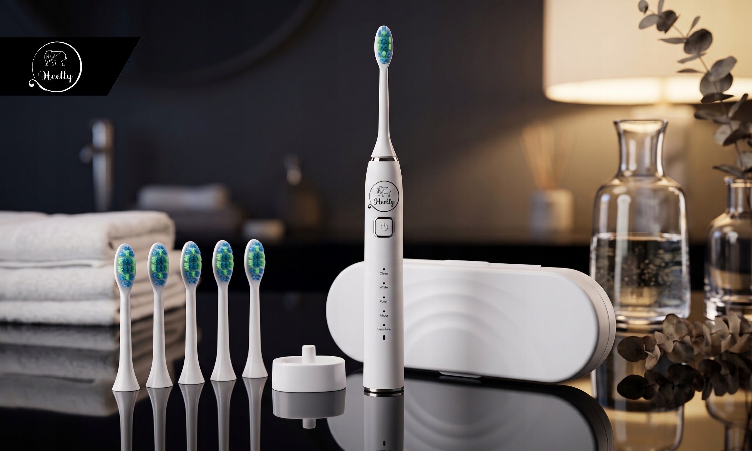 ELECTRIC SONIC TOOTHBRUSH FOR ADULT CHILDREN HEELLY CASE Packaging status original