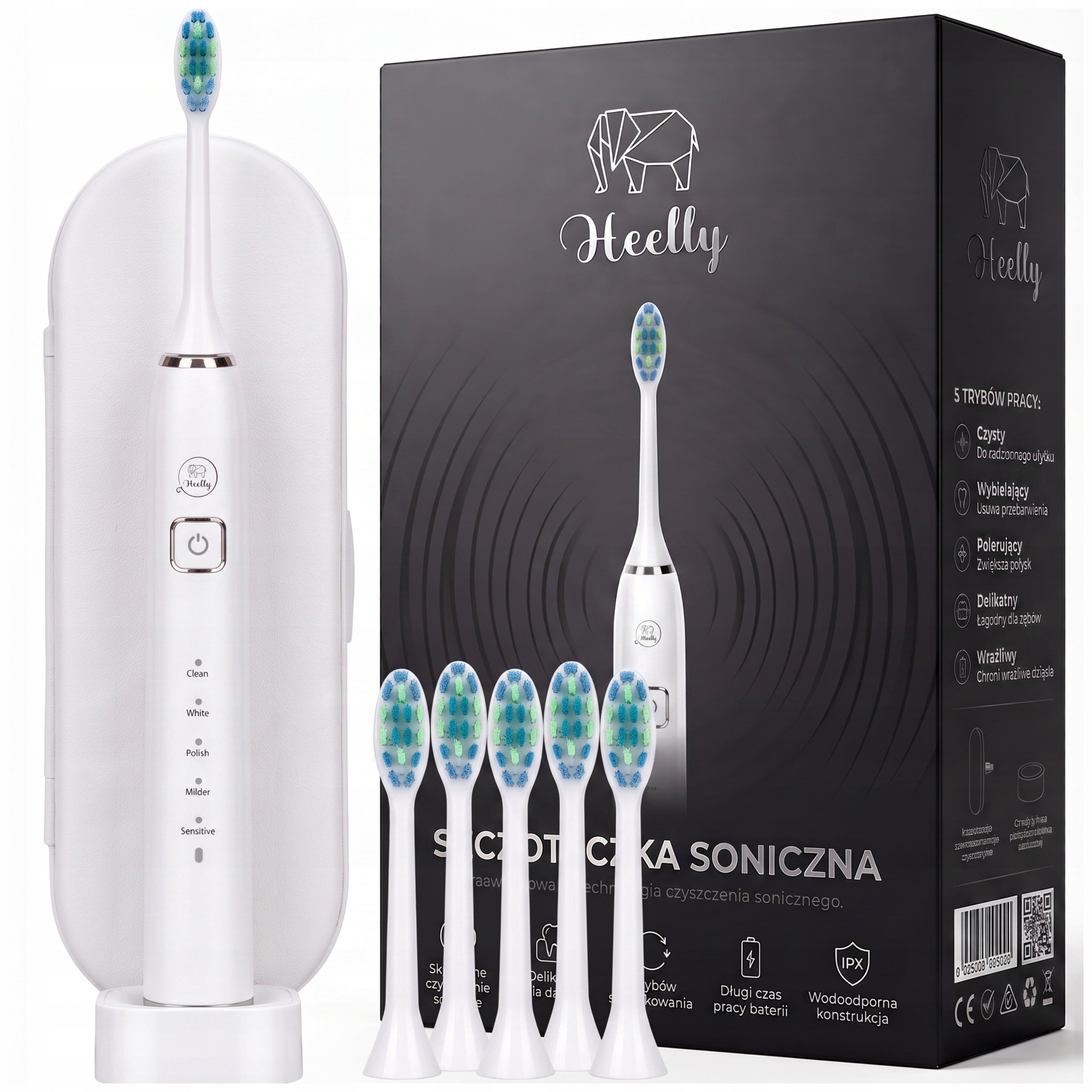 ELECTRIC SONIC TOOTHBRUSH FOR ADULT CHILDREN HEELLY CASE