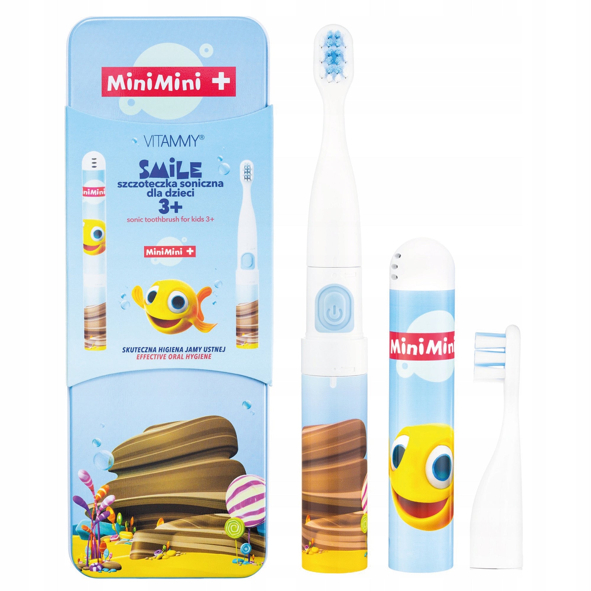 ELECTRIC SONIC TOOTHBRUSH FOR CHILDREN 3+ SMILE MINIMINI + CASE
