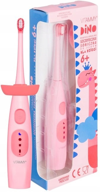 ELECTRIC SONIC TOOTHBRUSH FOR CHILDREN 6+ VITAMMY DINO ON USB