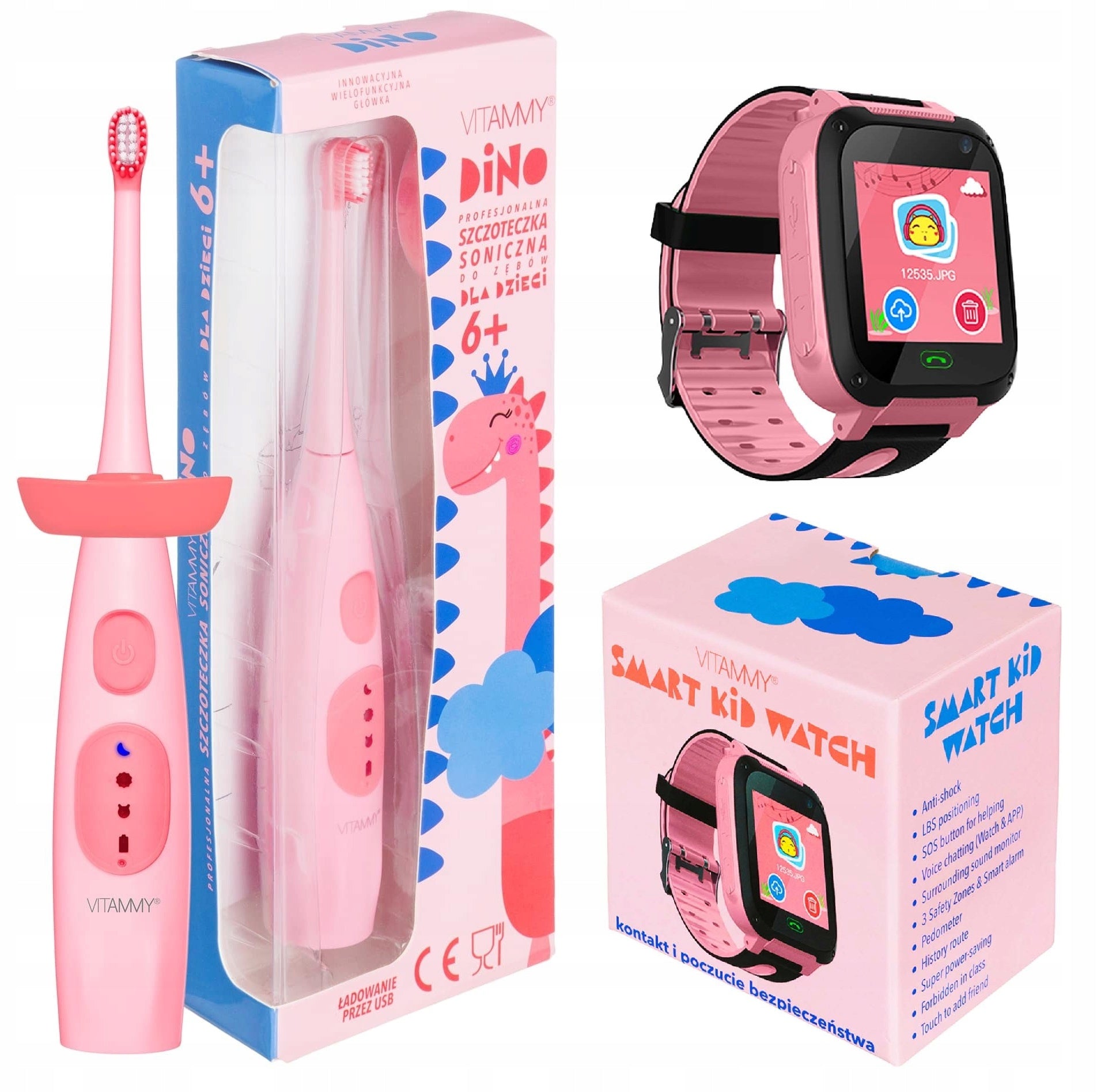 ELECTRIC SONIC TOOTHBRUSH FOR CHILDREN 6+ VITAMMY +SMARTWATCH