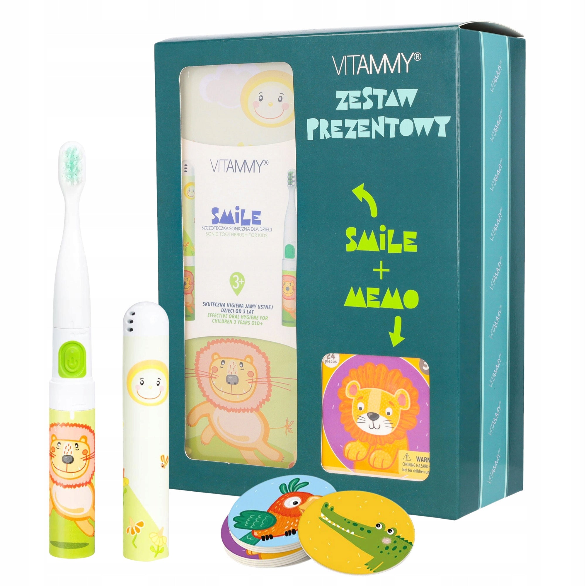 ELECTRIC SONIC TOOTHBRUSH FOR CHILDREN VITAMMY SMILE CASE+GRA