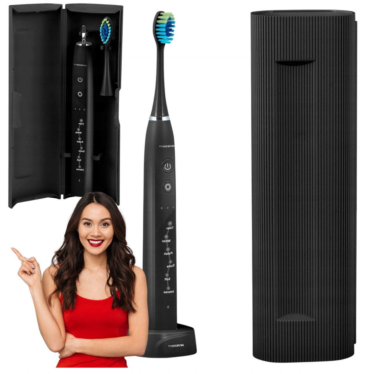 ELECTRIC SONIC TOOTHBRUSH SET NICE SMILE FOR GIFT