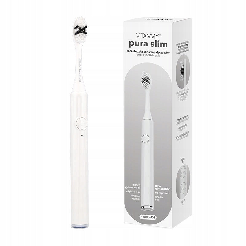 ELECTRIC SONIC TOOTHBRUSH VITAMMY PURA WHITE ULTRA-LIGHT Packaging status original