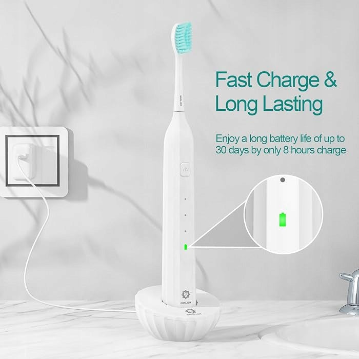 ELECTRIC SONIC TOOTHBRUSH WITH ORALION CHARGING STATION Batteries included no