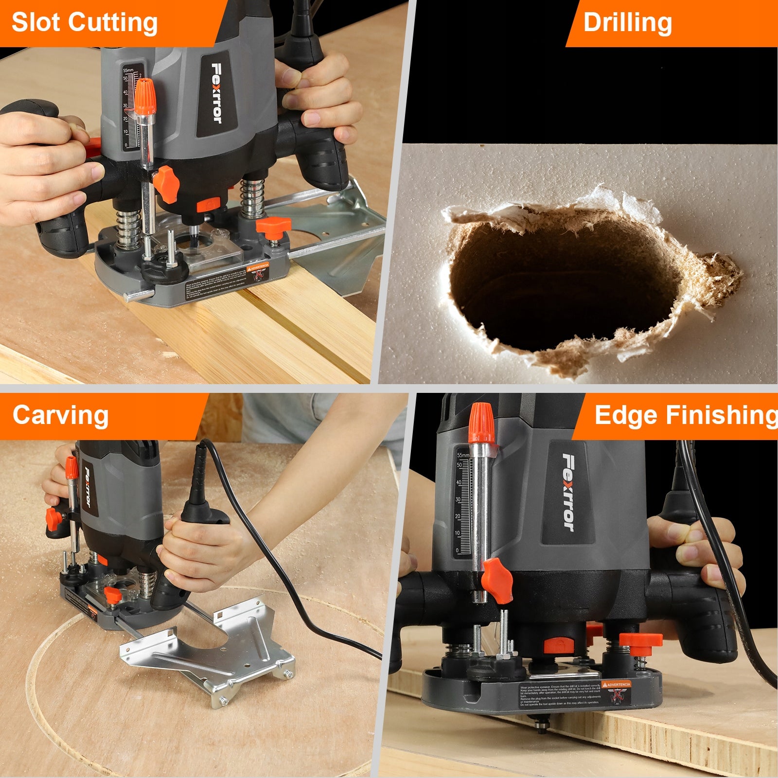 ELECTRIC SPINDLE MILLING MACHINE FOR MANUAL WOOD + 12 CUTTERS SET Packaging status original