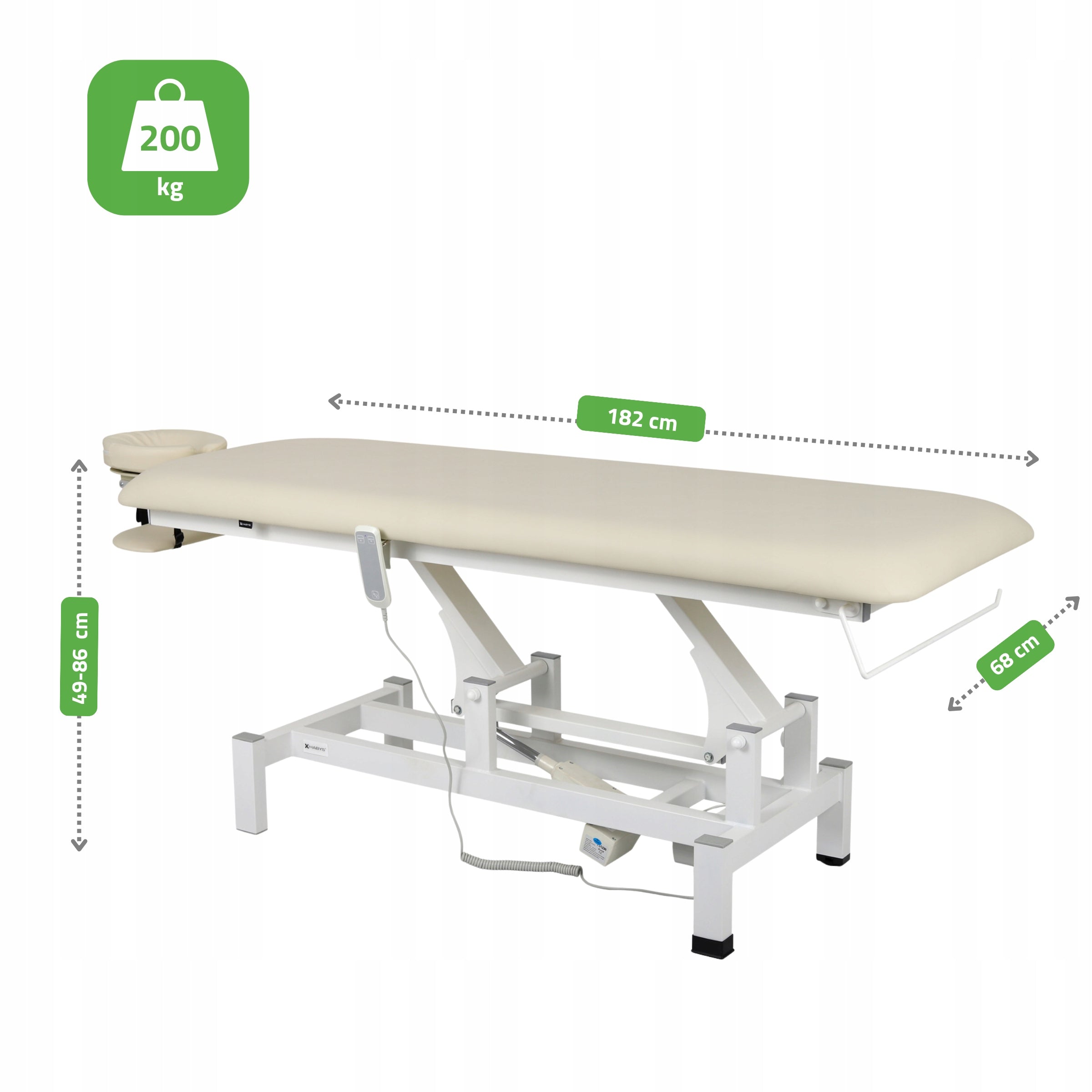 ELECTRIC STATIONARY REHABILITATION TABLE FORTIS 1 REMOTE CONTROL CUSHION HABYS EAN (GTIN) 5904730783675