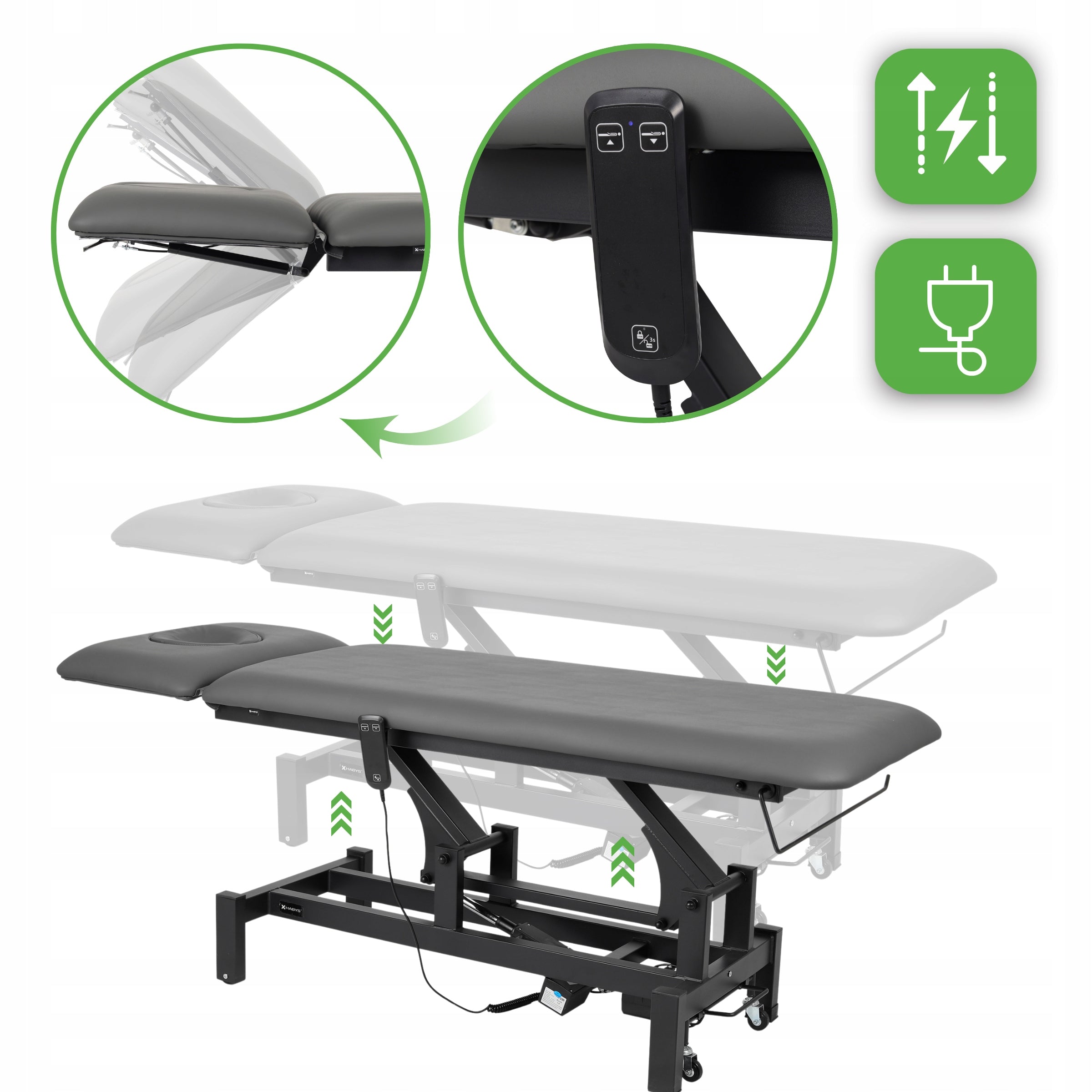 ELECTRIC STATIONARY REHABILITATION TABLE FORTIS 2 ERGO PILOT HABYS Kind stationary table