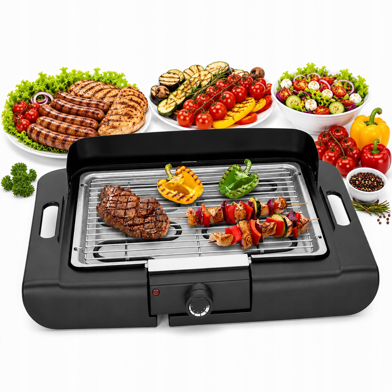 ELECTRIC TABLE GRILL SMOKE FREE TOASTER FOR GARDEN TERRACE STRONG