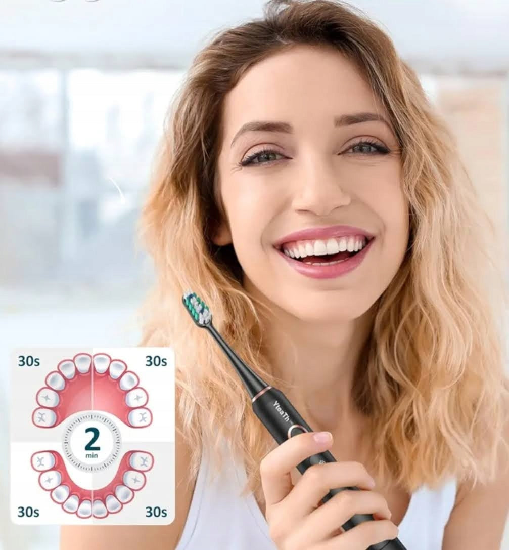 ELECTRIC TOOTHBRUSH 5 MODES TIMER CASE + 8X REPLACEMENT TIPS Manufacturer code 6974680411705